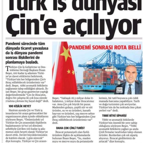 Türkiye İş Dünyası Çin’e Açılıyor