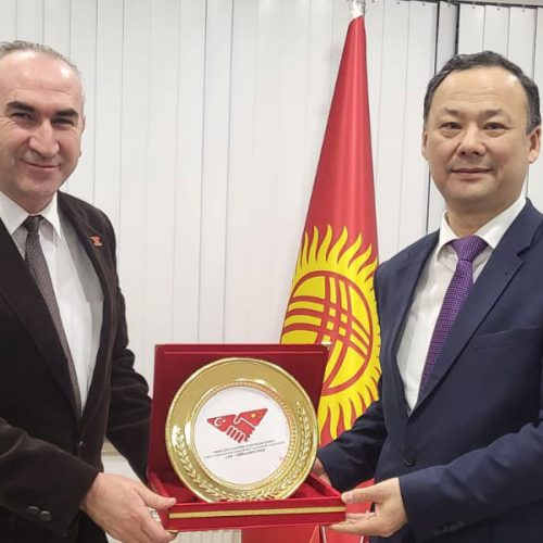 Genel Başkanımız Sn. İhsan BEŞER Kırgızistan Cumhuriyeti Büyükelçisi Sn. Ruslan KAZAKBAE’i Ziyaret Etti