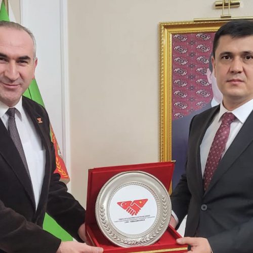 Genel Başkanımız Sn. İhsan BEŞER Türkmenistan Cumhuriyeti Büyükelçisi  Sn. Mekan ISHANGULIYEV’i Ziyaret Etti
